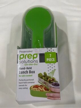 Prep Coterie Green Hand-Held Lunch Box - 7 Piece